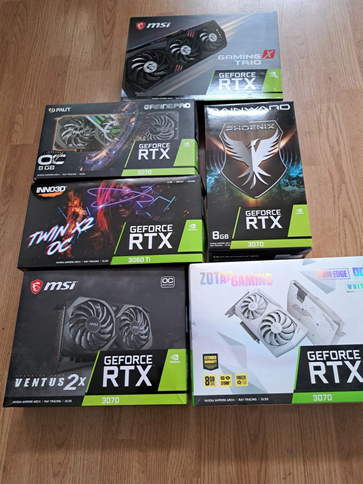Mining rig 5 x RTX 3070, 1 x RTX 3060ti