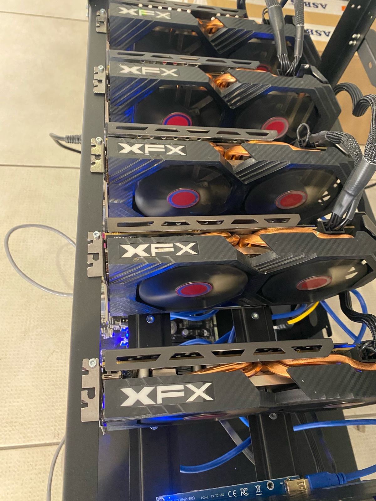 MINING RIG XFX RX 580 8gb * 6,DOSTUPNO,GARANCIJA ,R1 račun s PDV-om