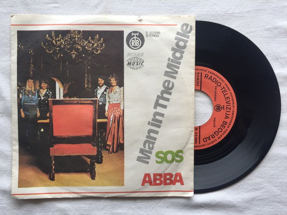 ABBA ‎– SOS / Man In The Middle, gramofonska singl ploča, PGP RTB 1975