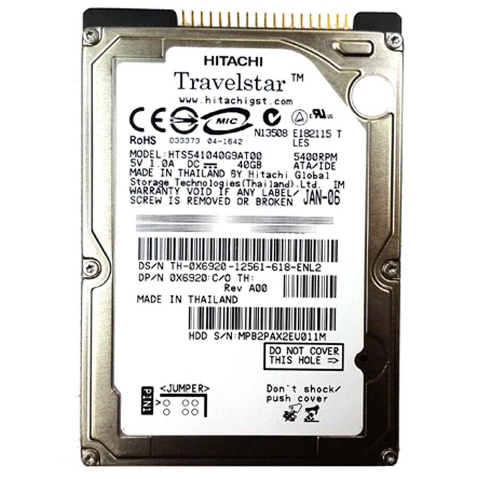 Hard Disk 80GB 2.5 IDE (PATA) Per Laptop – Compatibile Con Hitachi, Sostituisce 40GB