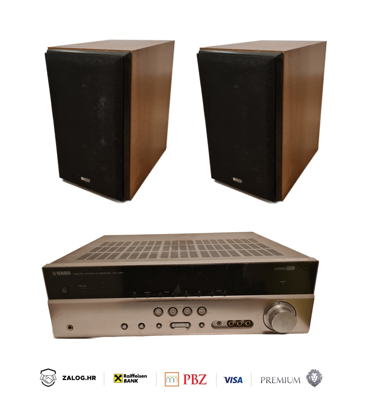 RECEIVER YAMAHA RX-V467 + KEF C3/SP3652 ZVUCNICI ***DO 24 RATE*** R1!