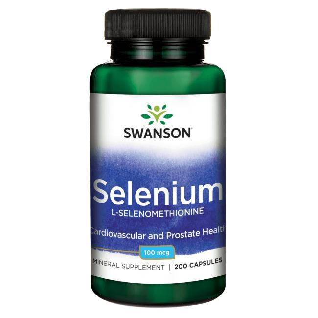 Complément Sélénium Swanson 100mcg - 200 Gélules L-Selenomethionine - Bien-être & Soutien à L'entraînement - Fabriqué Aux USA