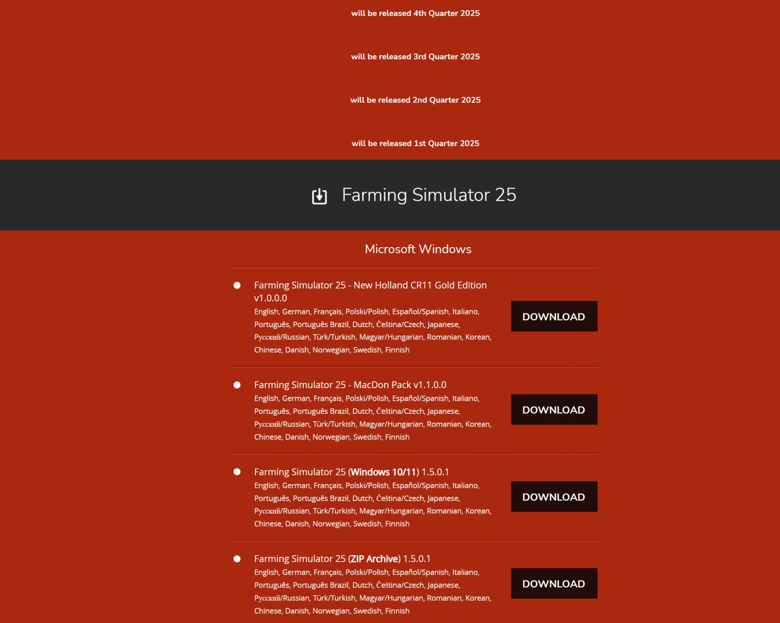 Farming Simulator 25 - Year 1 Bundle + MACDON PACK (PREORDER BONUS)