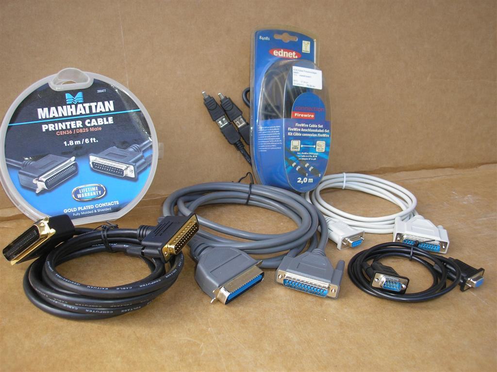 Kabli za PC printer parallel RS232, Firewire kab+makro mikro adapter