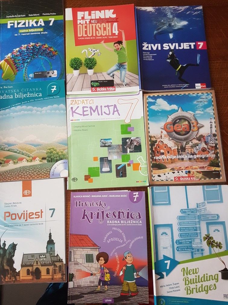 7 B Razred Radne bilježnice za 7. rezred