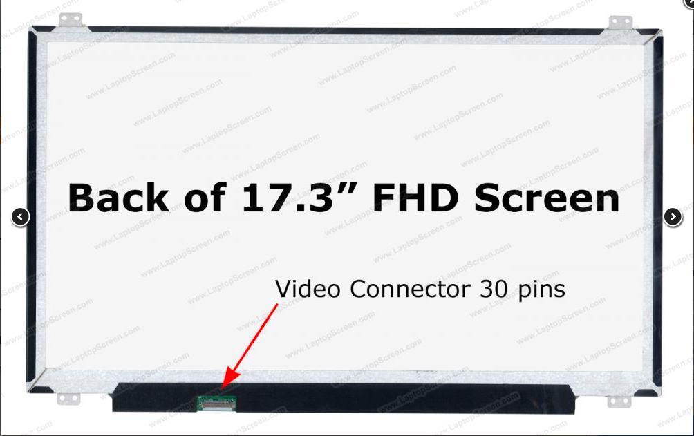 Dalle écran 17,3" LED Pour Asus P1701F, Full HD 1920x1080, 30 Pins - Neuf
