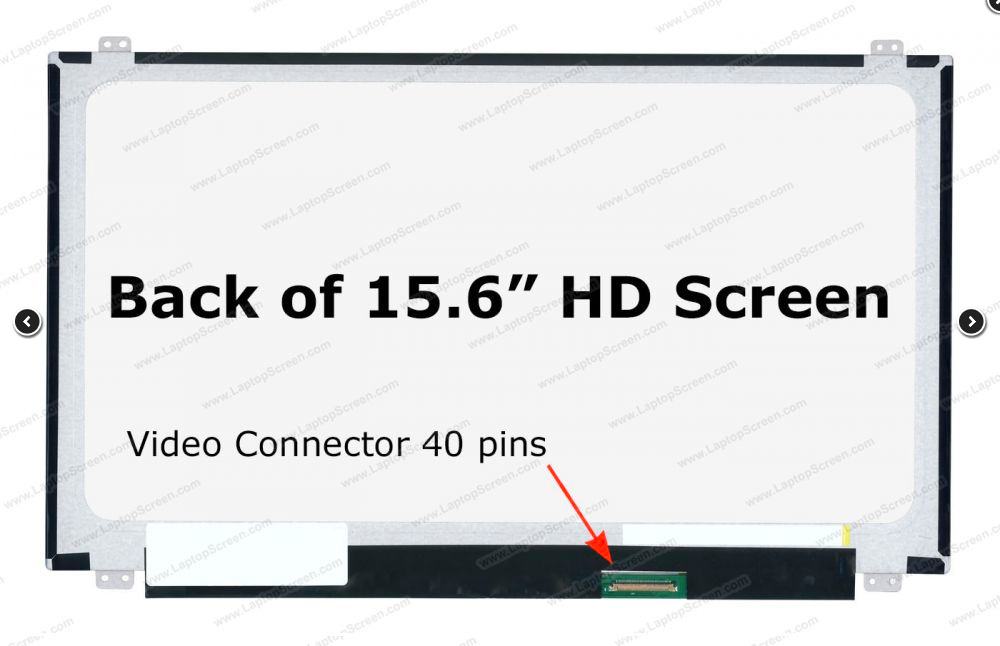 Schermo LED 15.6 Pollici LG – Lucido, Risoluzione 1366x768, 40 Pin LVDS, Compatibile Universale, Senza Pixel Rotti