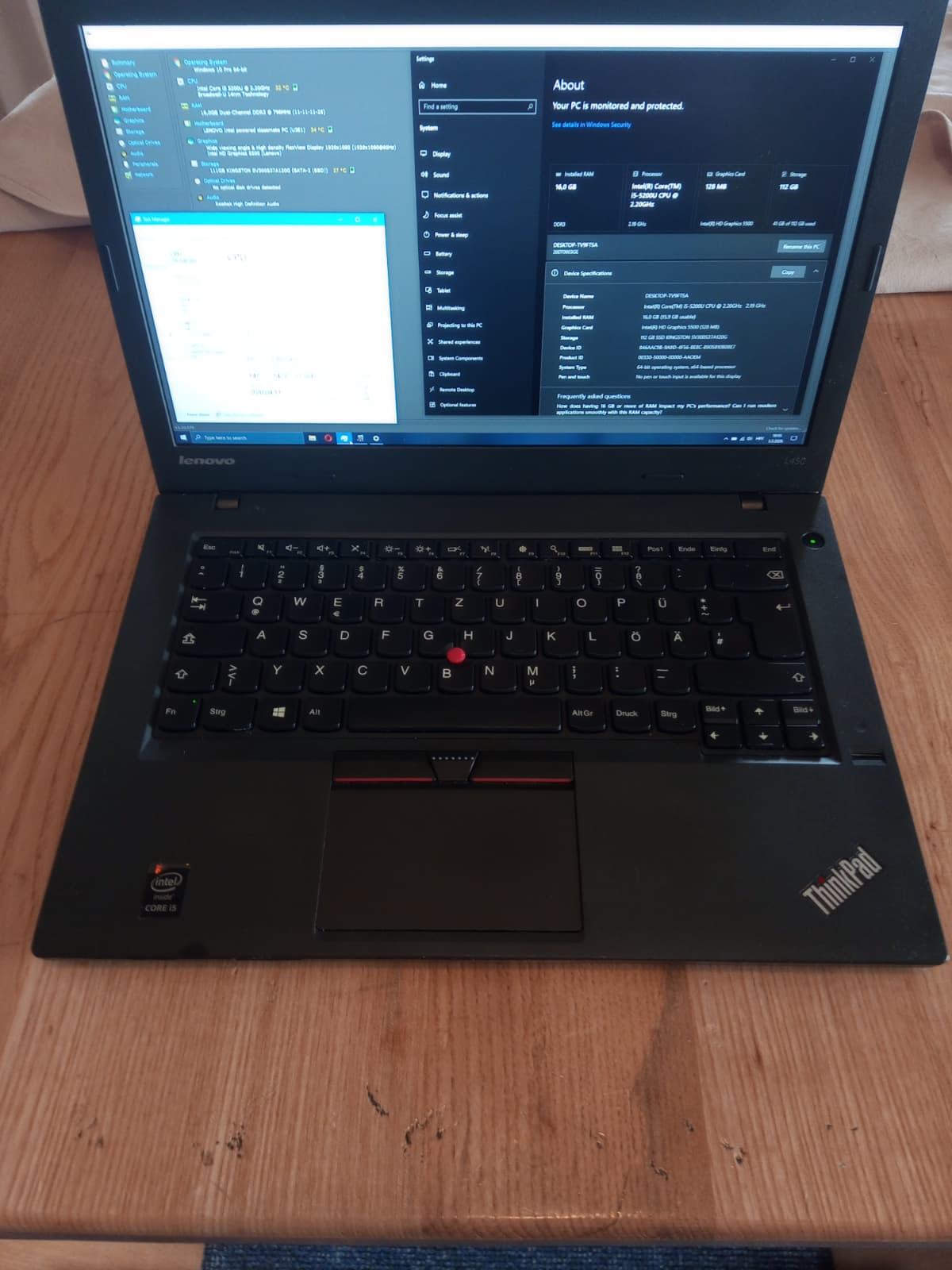 ThinkPad L450 | 14 i5 2.7Ghz, intel uhd graphics, 16gb ram, 120gb ssd