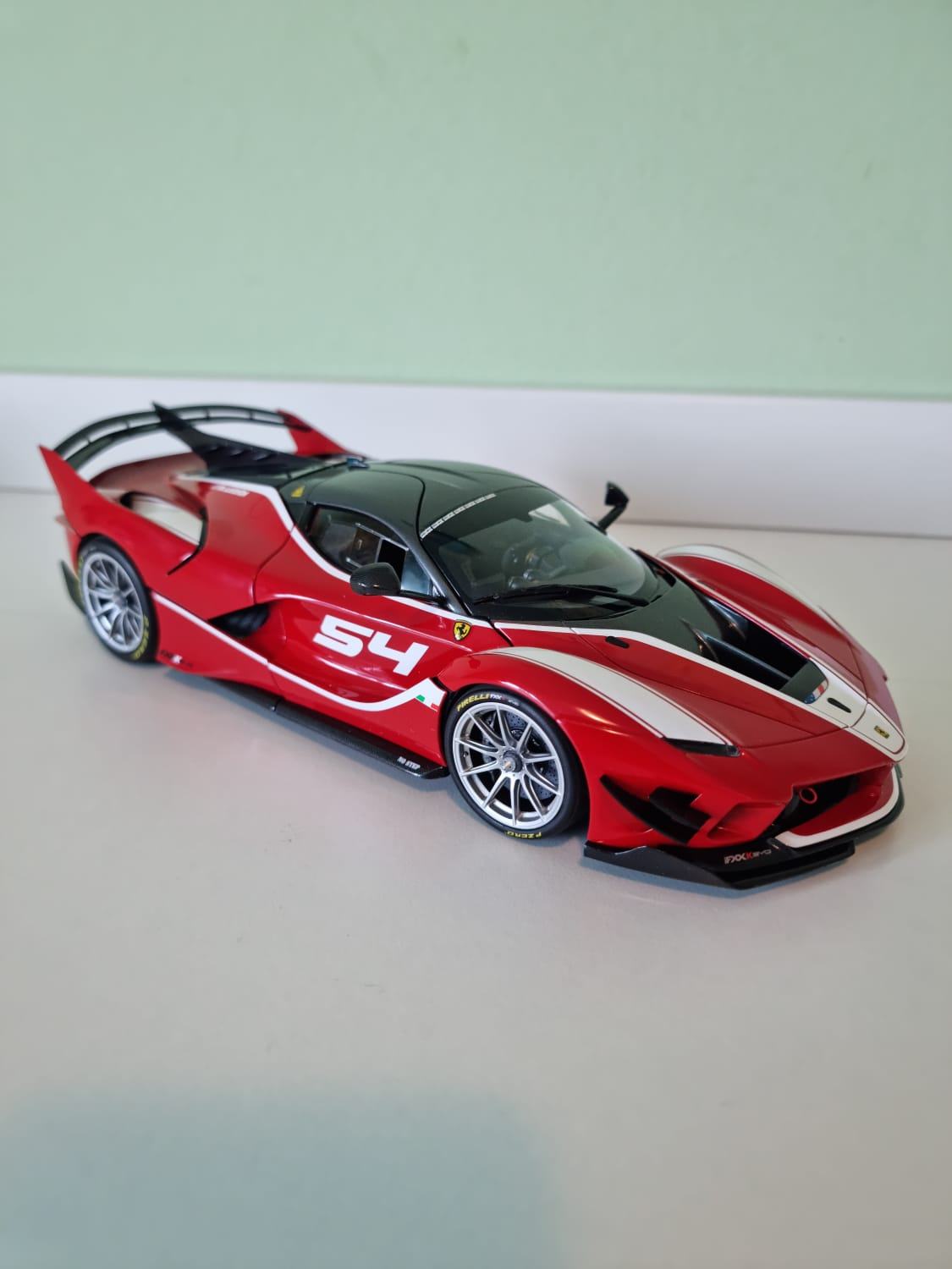 1/18 BBR Ferrari FXXK tour de france blue car # 27 set on white deluxe