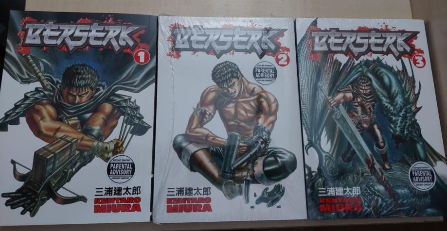 Berserk vol. 1 , vol. 2 i vol 3.