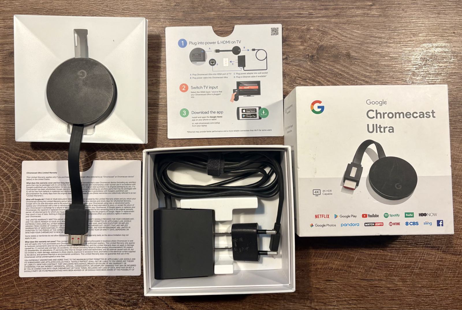 View of Google Chromecast Ultra 4K