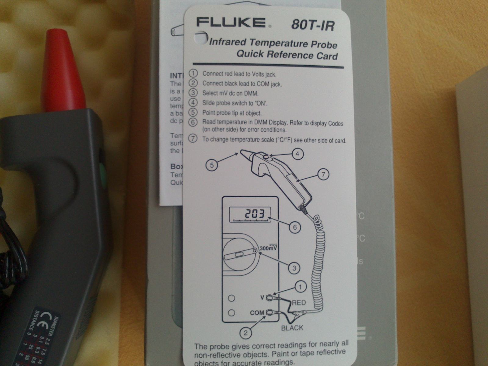 FLUKE infrared temperature probe