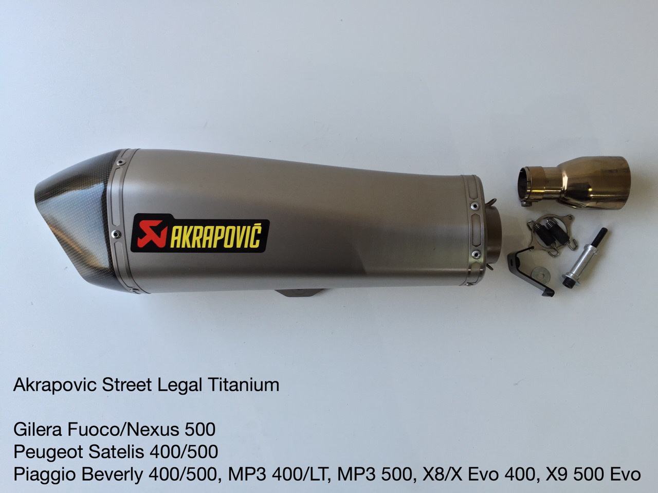 Gilera Nexus 500 Akrapovic Exhaust Exhaust Gilera Nexus 500 Scheda