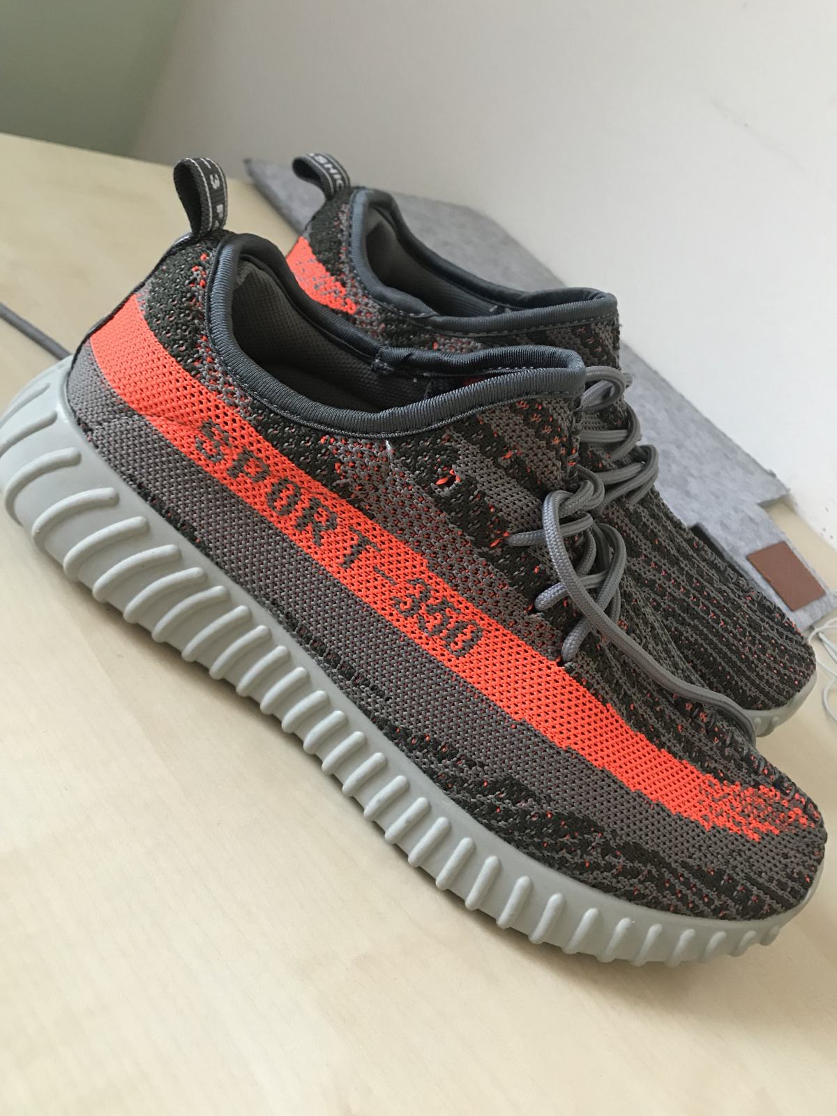 fake yeezy black and red