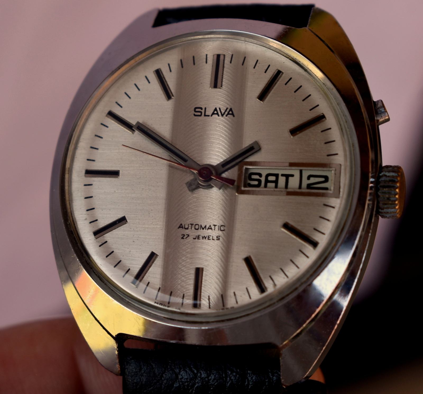 2427 Slava automatic,dan/datum,mehanizam S2427 sa 27 rubina