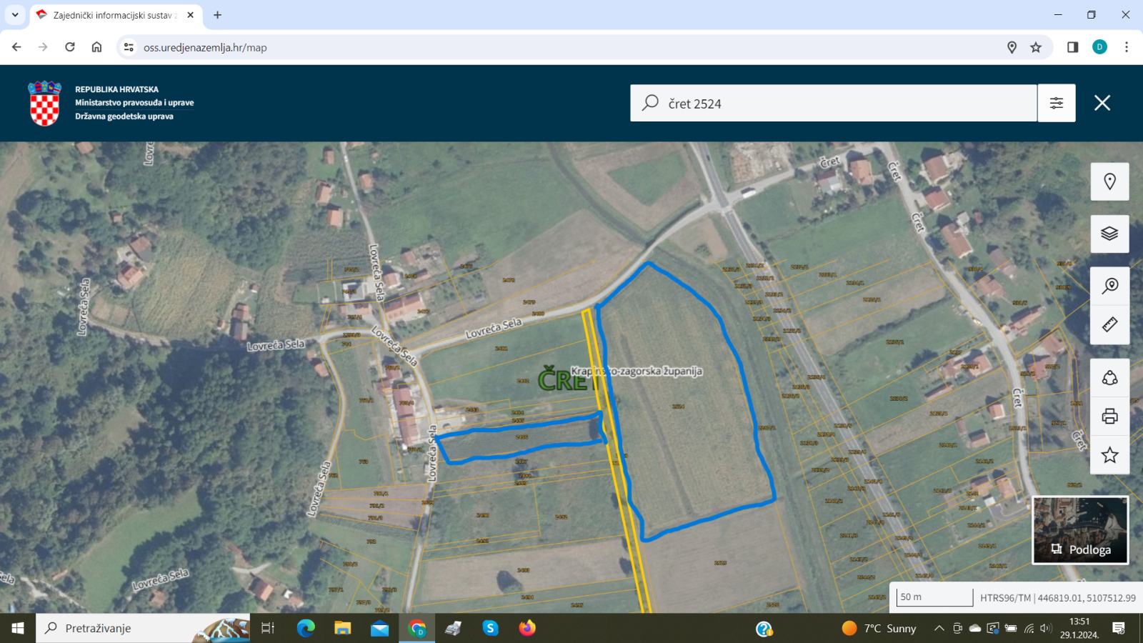 Građevinsko zemljište, Krapinske toplice, Čret, 16617 m2