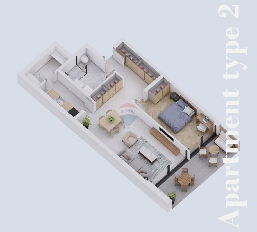 Rovinj okolica - jednosoban stan u prizemlju 66,5 m2