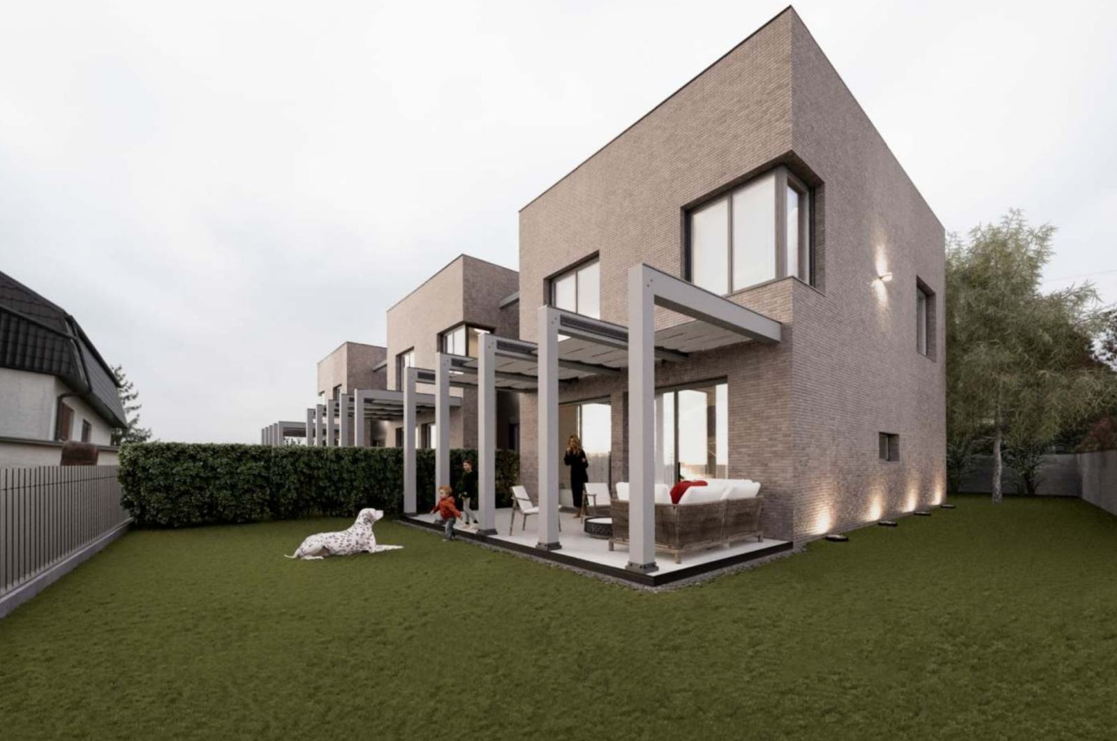 Zagreb, Maksimir- Novogradnja kuća sa vrtom u nizu od 136m2 (prodaja)