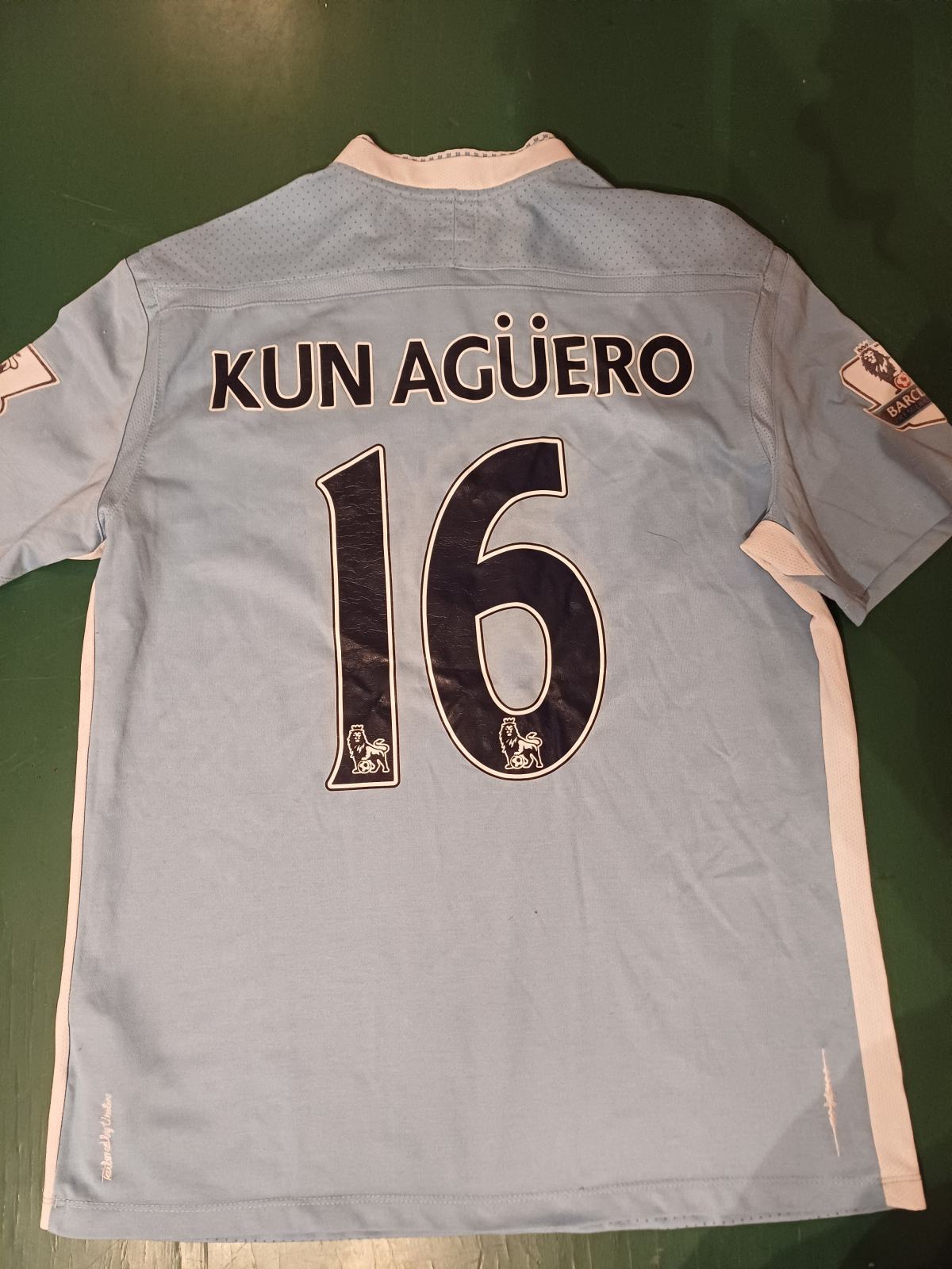 Maillot Manchester City Sergio Agüero Taille 2XL Bleu - Occasion, Comme Sur Les Photos