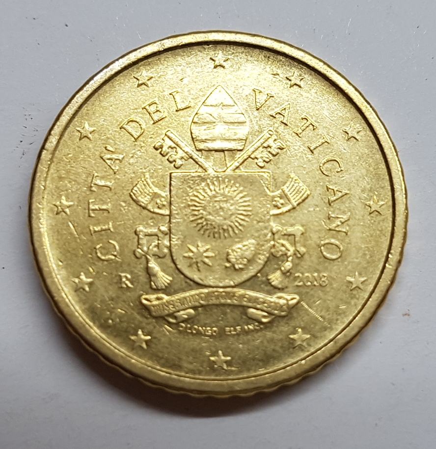 CITTA DEL VATICANO, 50 EURO CENT, 2018.
