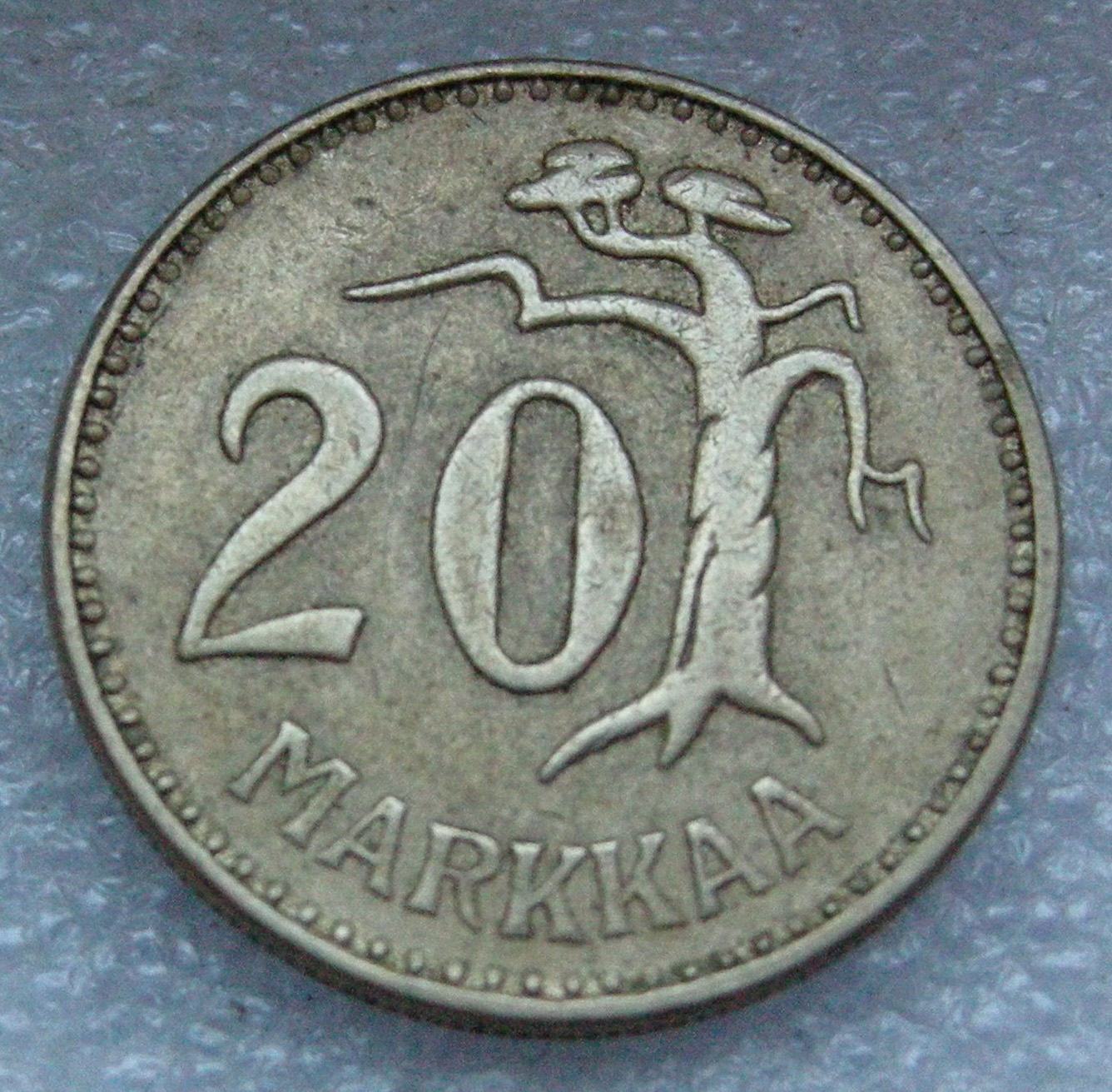 FINLAND 20 MARKKAA 1961