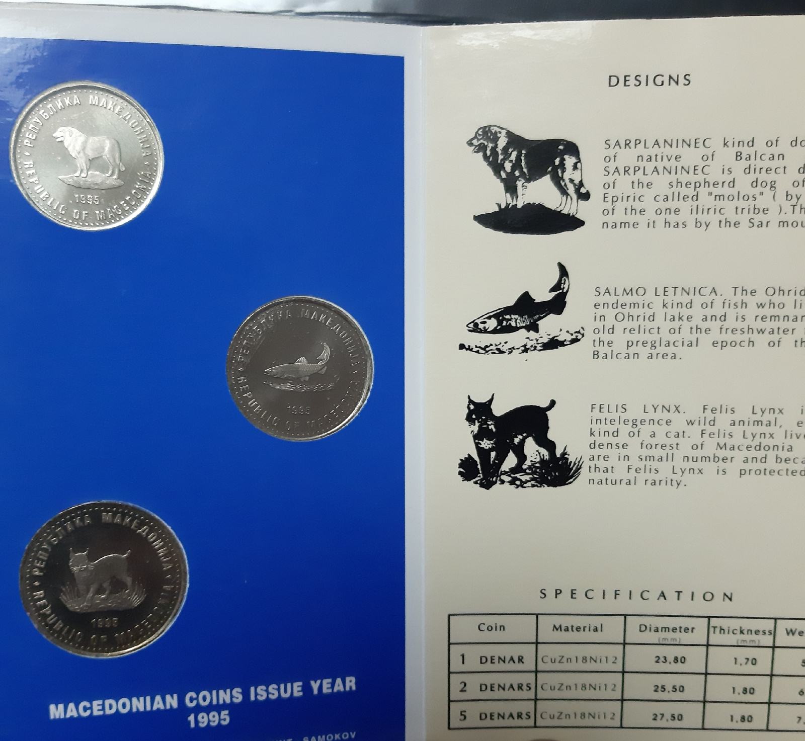 MAKEDONIJA COIN SET FAO UNC
