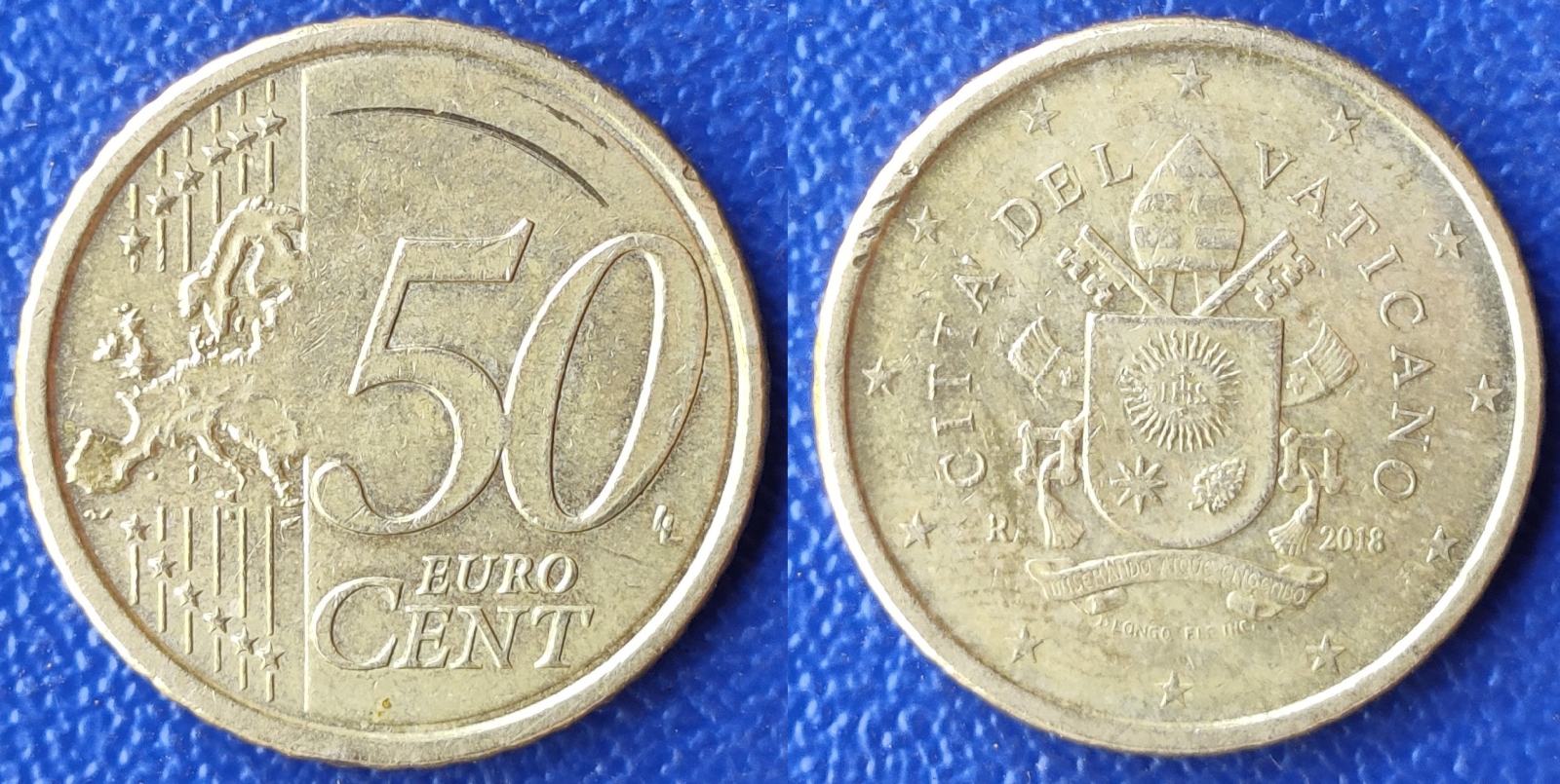 Piece 50 Centimes Vatican 2018