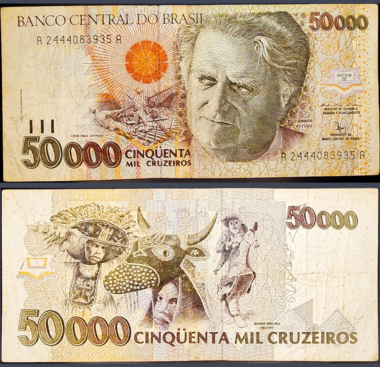 BRAZIL (1992) 50 000 Cruzeiros