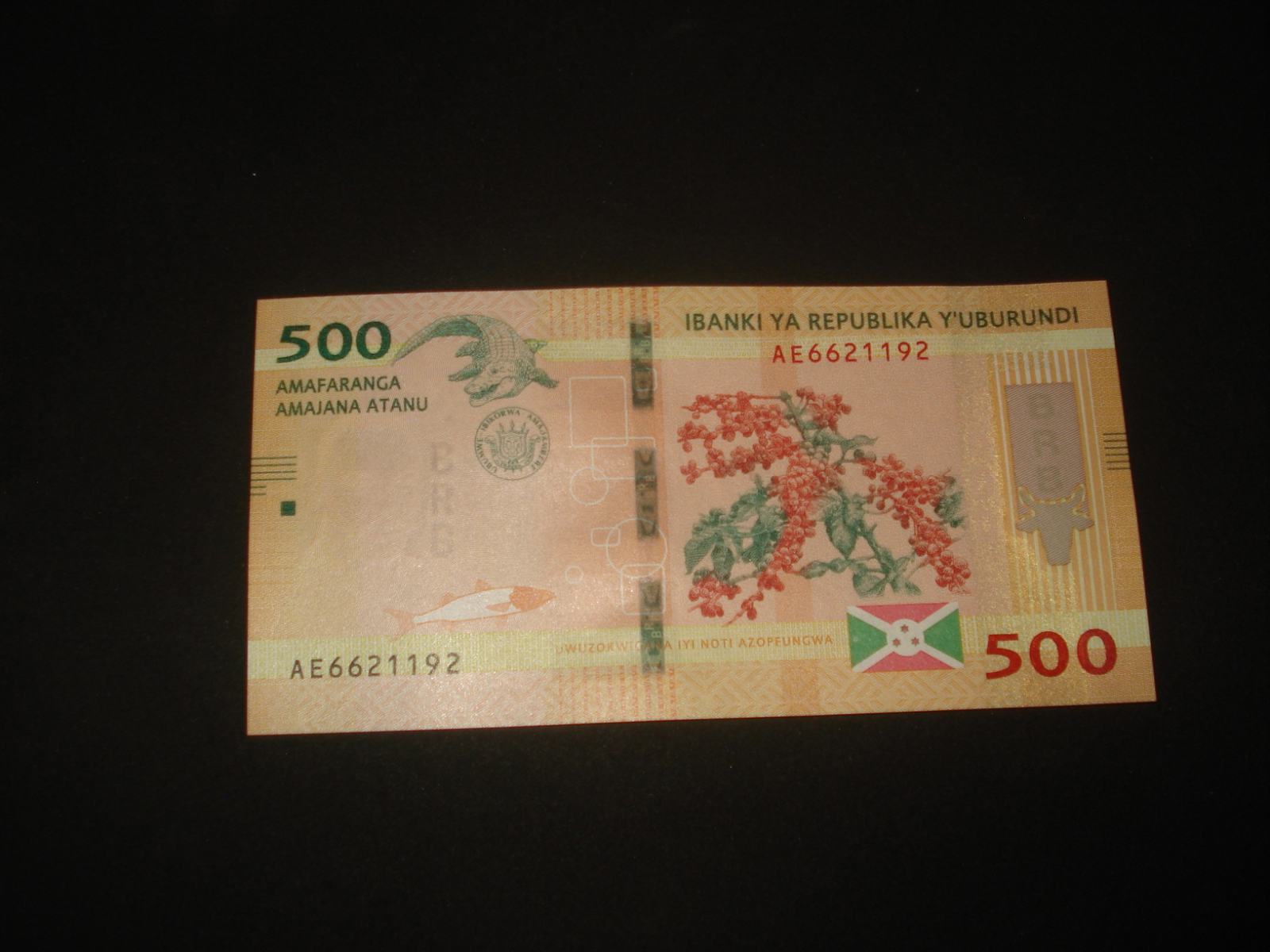 Banknote Burundi Collection - N° 30C - 500 Francs - La Maison Du - Foto 4
