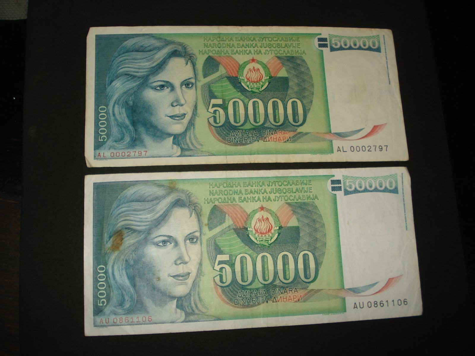 Yugoslavia 50000 Dinares 1988 Pick 96 Sc Unc - NUMISMÁTICA LA LONJA - Foto 2