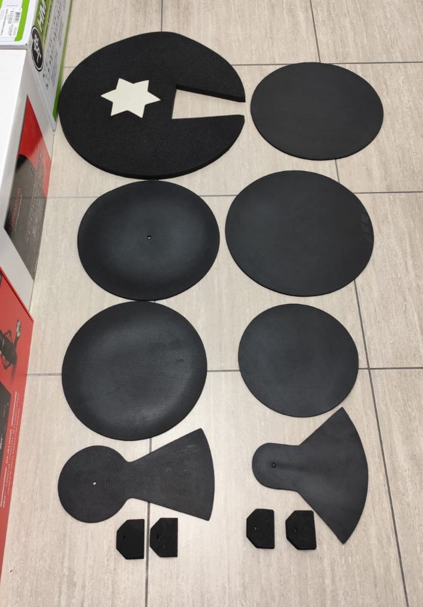 Set Silent Impact Fusion Per Batteria, Pad 10,12,2x14,20 Pollici, Con Hi-Hat E Cy - Accessorio Musicale - Foto 3