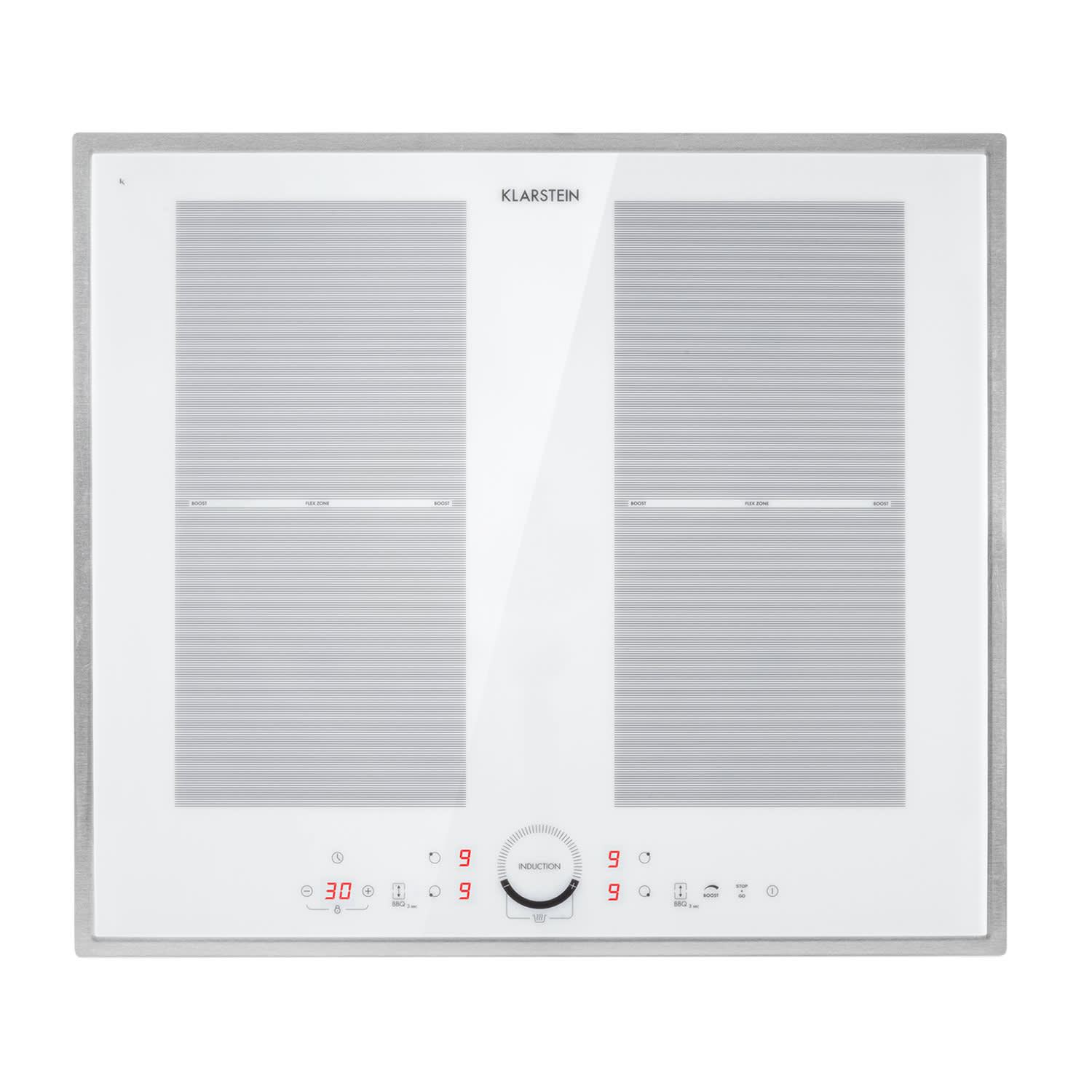 Klarstein Delicatessa 90 - inductiekookplaat, zelfvoorzienend, ingebouwde kookplaat, 90 cm, 5 zones, 7000 watt, booster, potdetectie, timer, glaskeramiek, flexzonetechniek, zwart