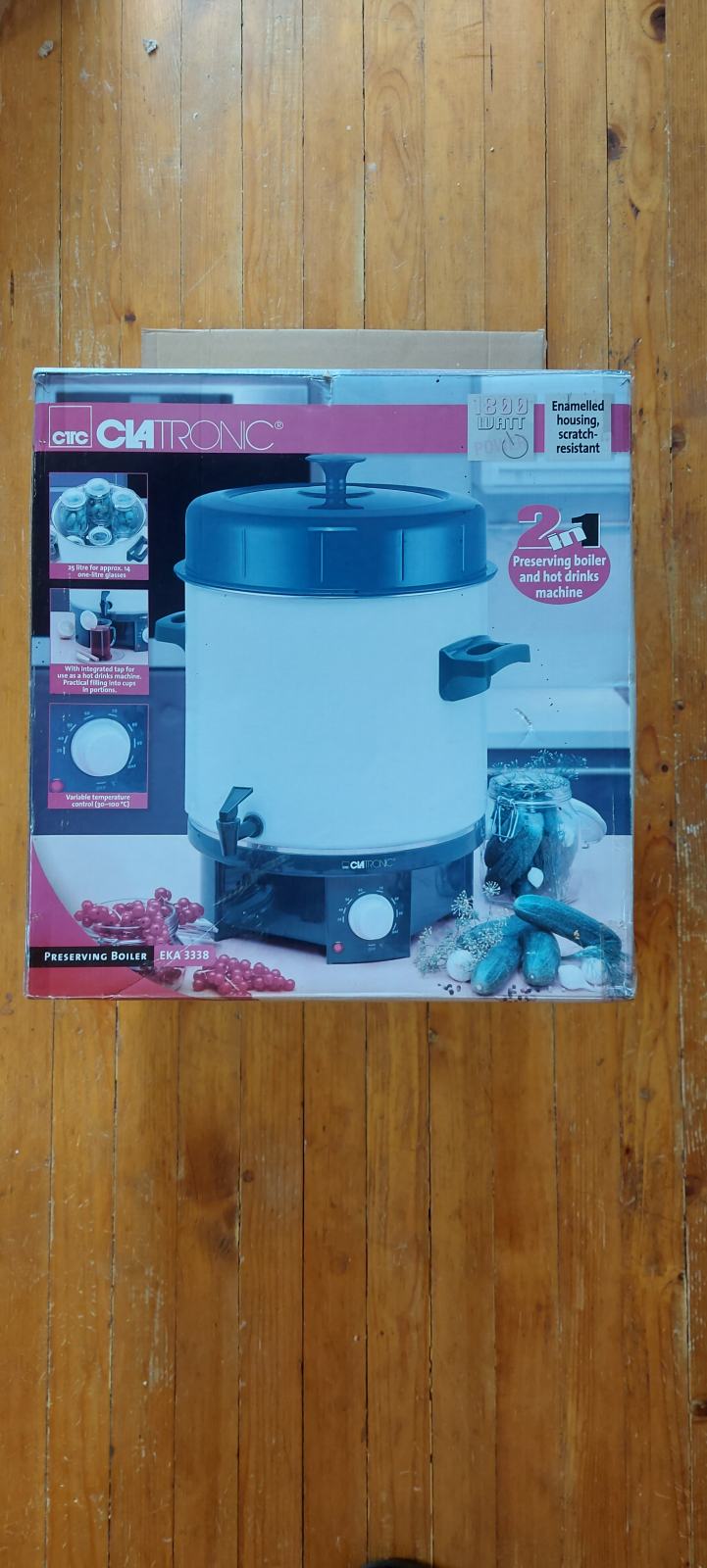 Bollitore Clatronic EKA 3338 - 25 Litri, 1800W, Regolazione Temperatura 30-100&deg;C