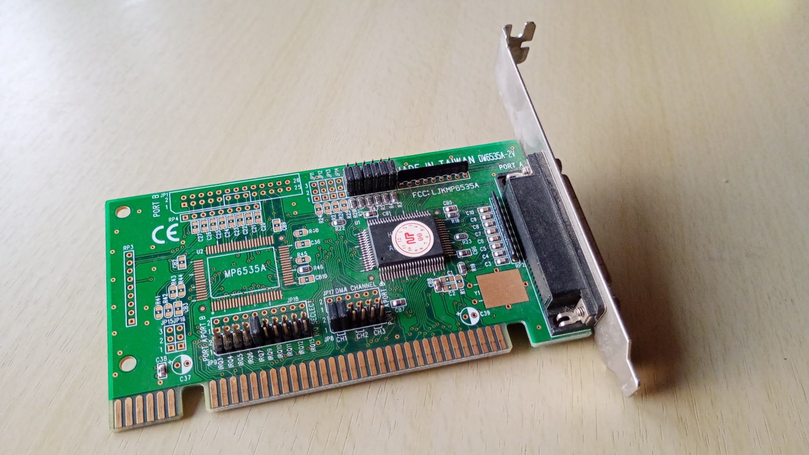 ISA 25-PIN FEMALE PARALLEL PORT I/O CARD DW6535A-2V