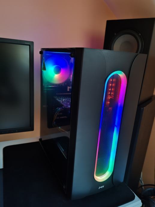 ⭐RGB Gaming PC⭐Ryzen 5 2600•RX 6600 8GB•SSD•16GB •WINDOWS+OFFICE