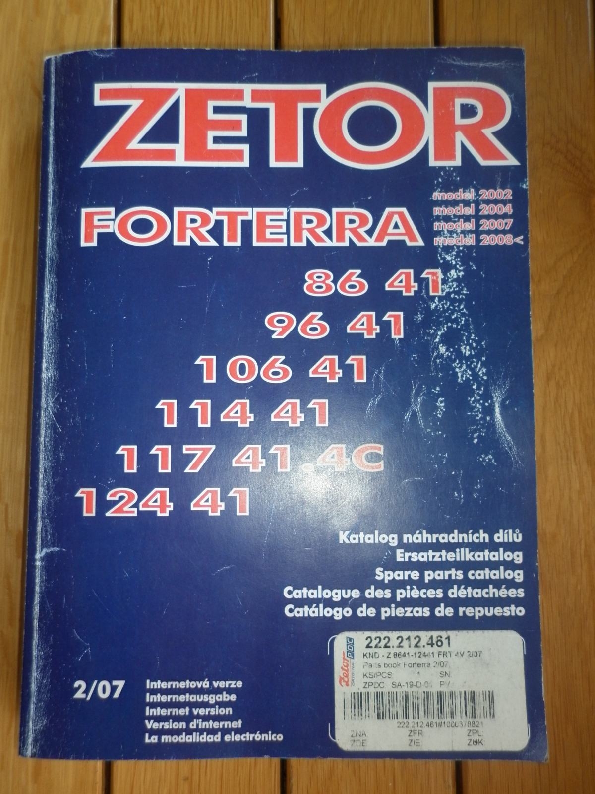 KATALOG ZETOR FORTERRA 864112441