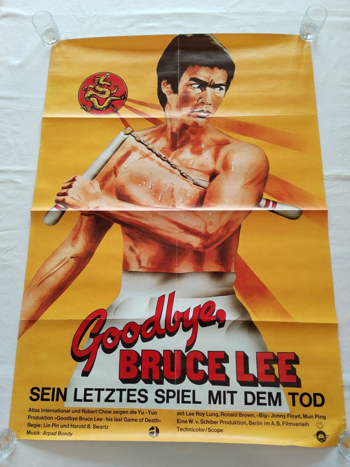 Goodbye Bruce ORIGINALNI KINO PLAKAT POSTER - GOODBYE BRUCE LEE -SA NUČAKAMA 84x59cm