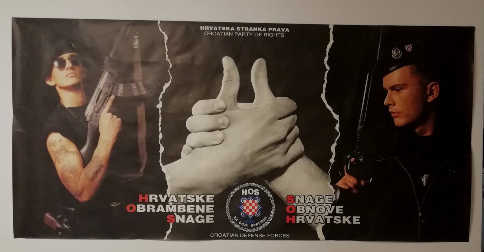 Politički plakat - HSP - HOS, Hrvatske Obrambene Snage, Igor Kelčec