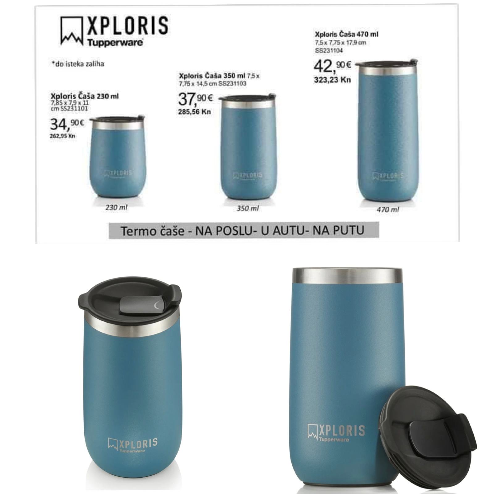 Tupperware XPLORIS termo čaše