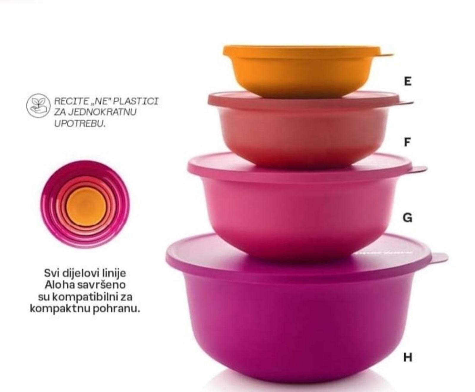 Tupperware set Aloha