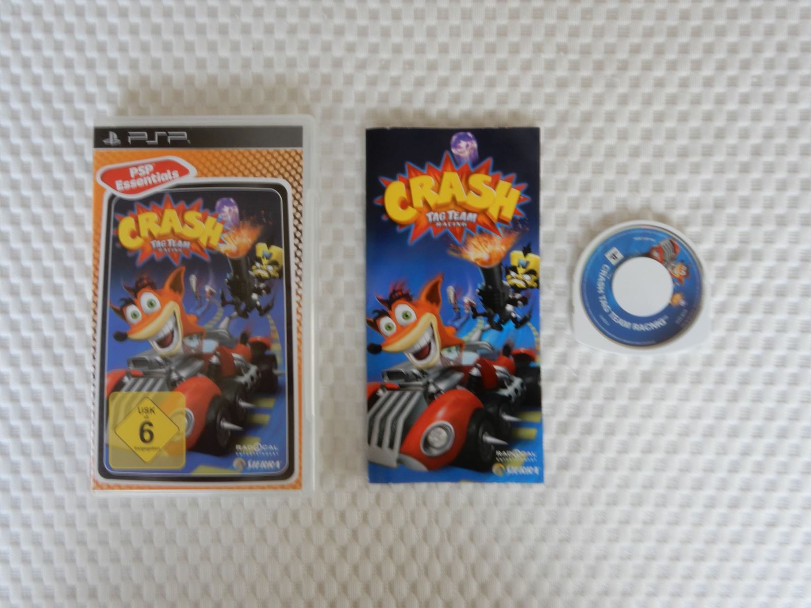 Notice Jeu PSP Crash Tag Team Racing - Bon état, Manuel Seul - Collector Rétro