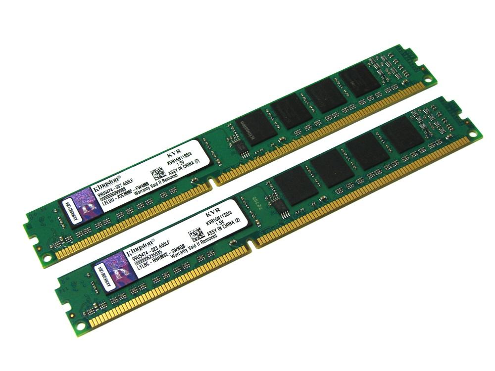Kingston 8GB (2x4GB) DDR3-1600 PC3-12800U – Low Profile, Per Desktop