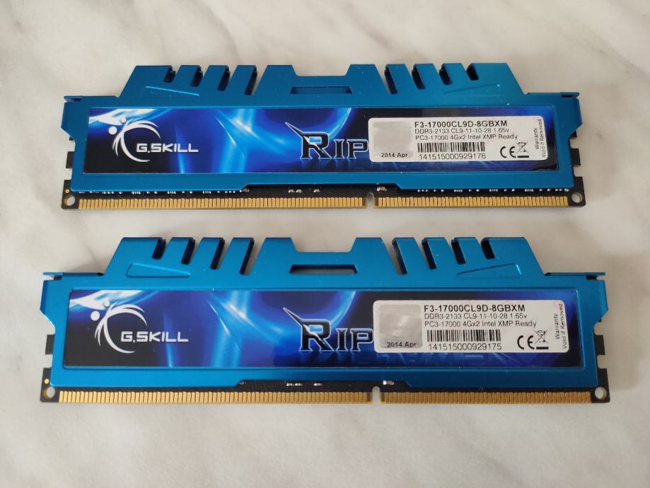 G.Skill RipjawsX Mémoire DDR3 2133 8 GB (2x4 Go) - Rouge (F3-17000CL9D-8GBXL