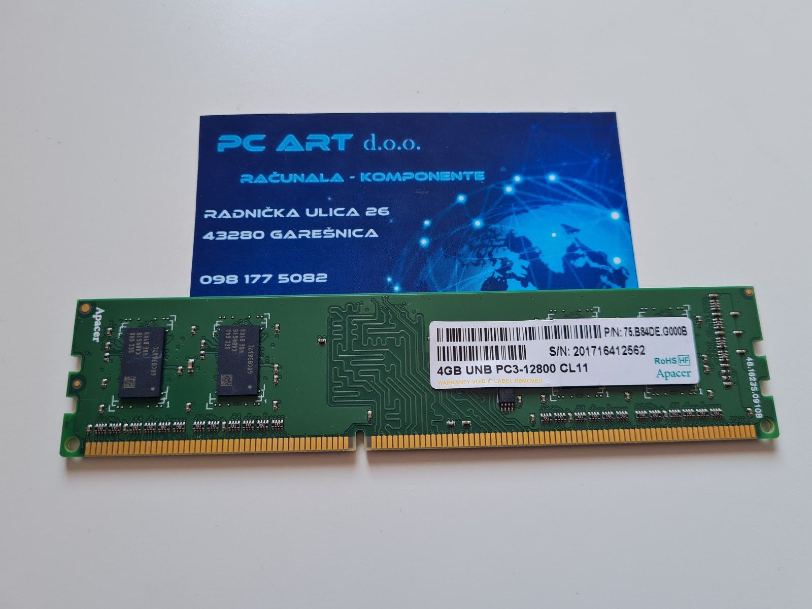 Apacer 4GB DDR3 Desktop Ram Price in BD Apacer 4GB DDR3 Desktop Ram Price in BD