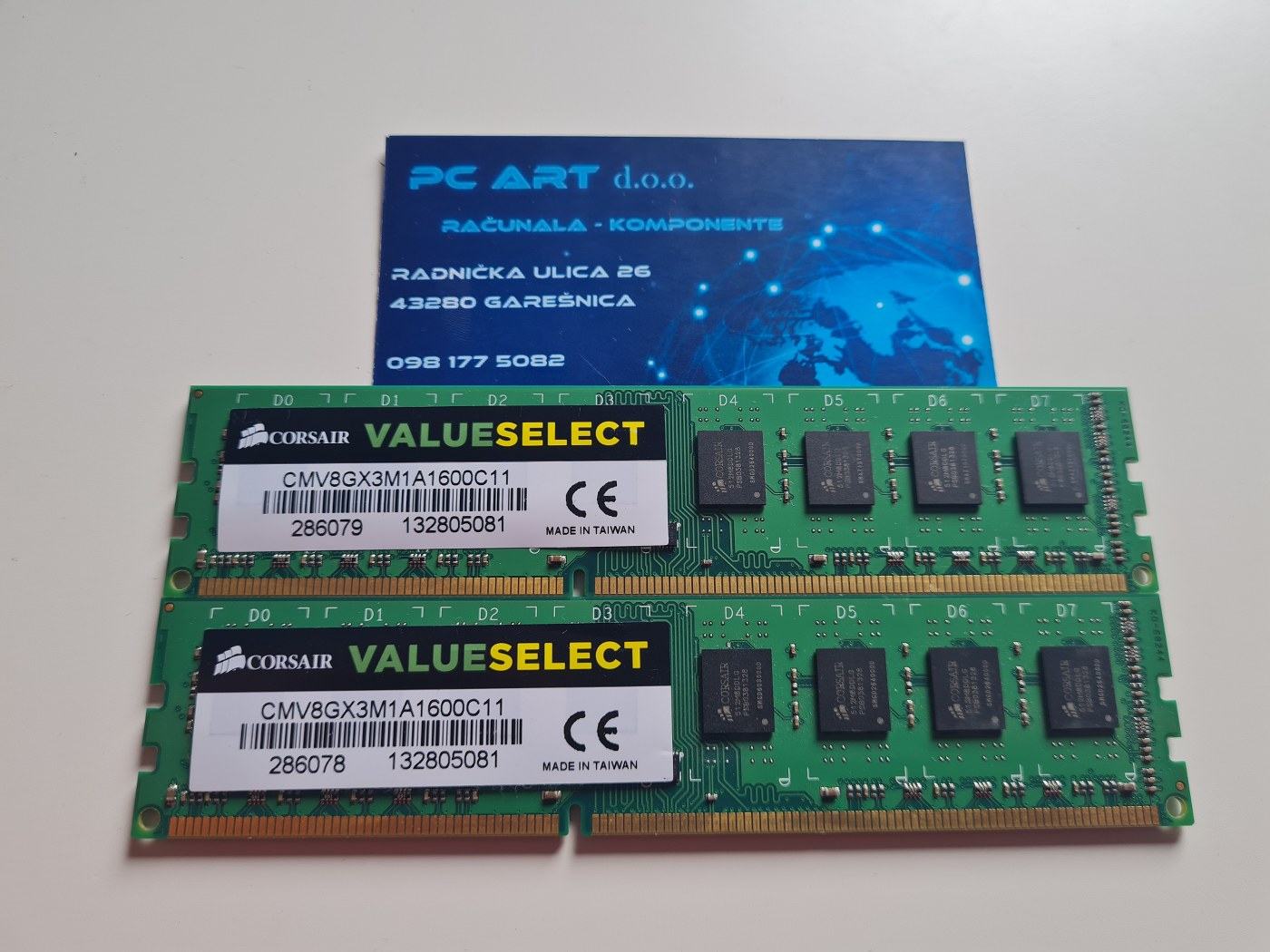 Komputerbay 16Go (2x 8Go) DDR3 PC3-12800 1600MHz
