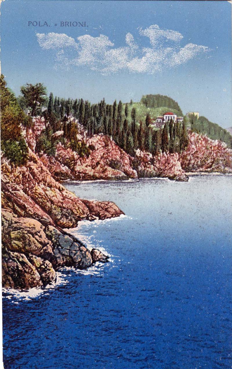 Pula Razglednice POLA PULA ISTRA HRVATSKA OTOK BRIONI G.FANO 1912/13. STARA RAZGLEDNIC
