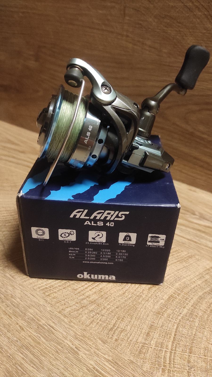 okuma als-40 30.4 in alaris spinning reel ALS-30 Reel, 30 Size, 5.0: 1 Gear Ratio, 27.80" Retrieve Rate, 4 Bearings, Ambidextrous Sporting Goods Okuma Alaris Als 40 Okuma