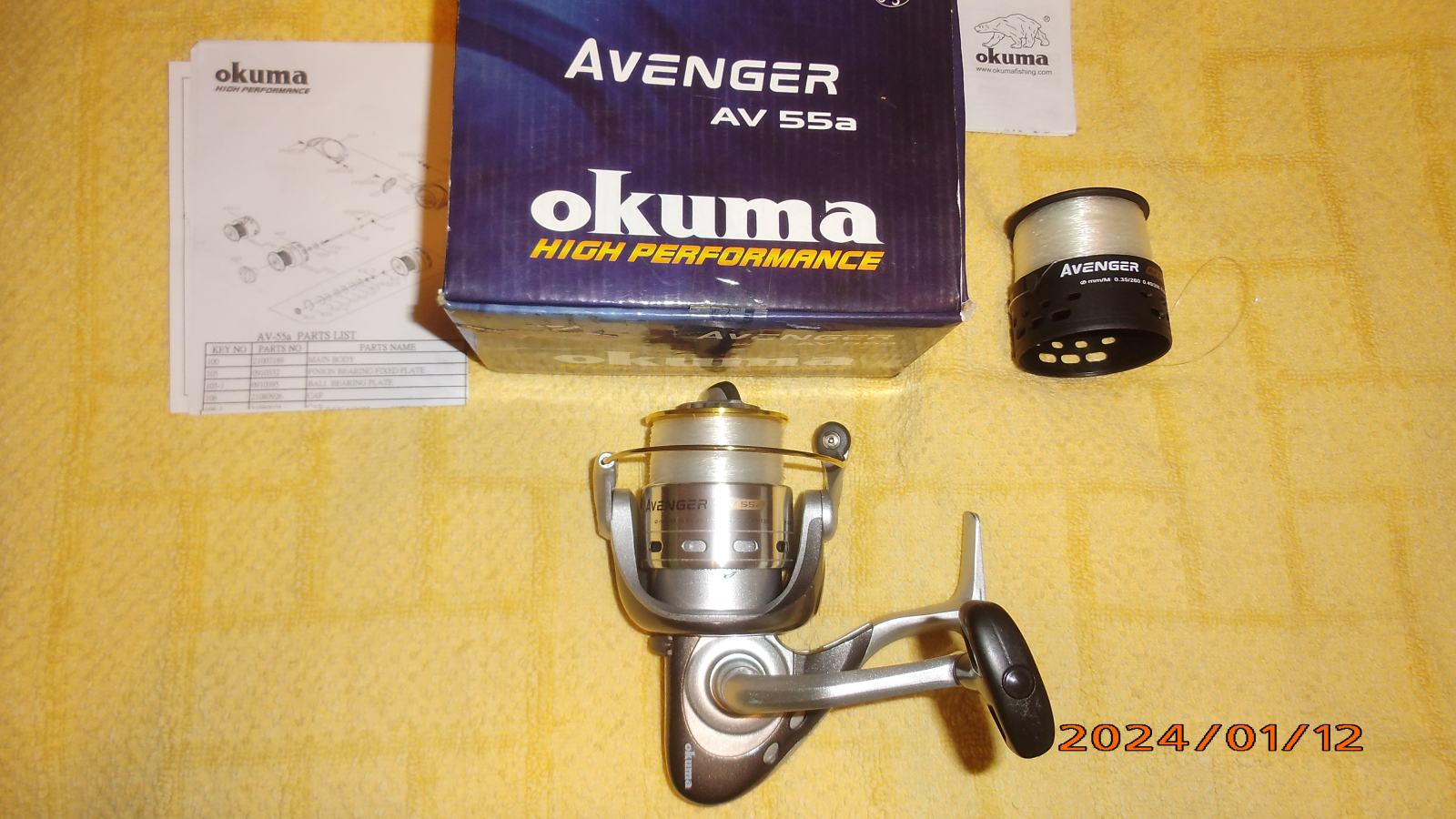 Moulinet Okuma Avenger AV-2500 – Neuf Scellé, 7 Roulements, 5.0:1, Pour Pêche En Eau Douce