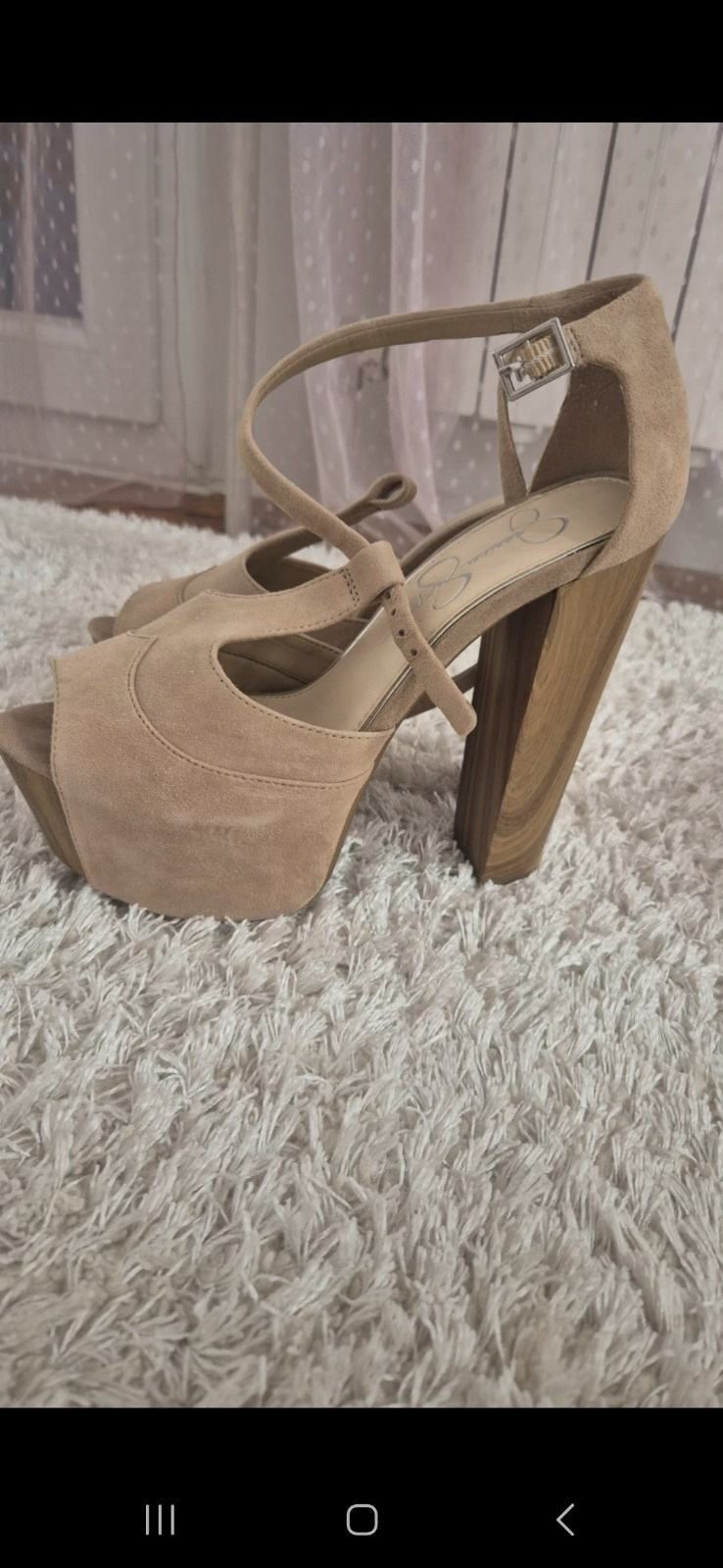 Sandales Jessica Simpson Marron Taille 8.5 - Occasion, Talons Hauts Et Lanières