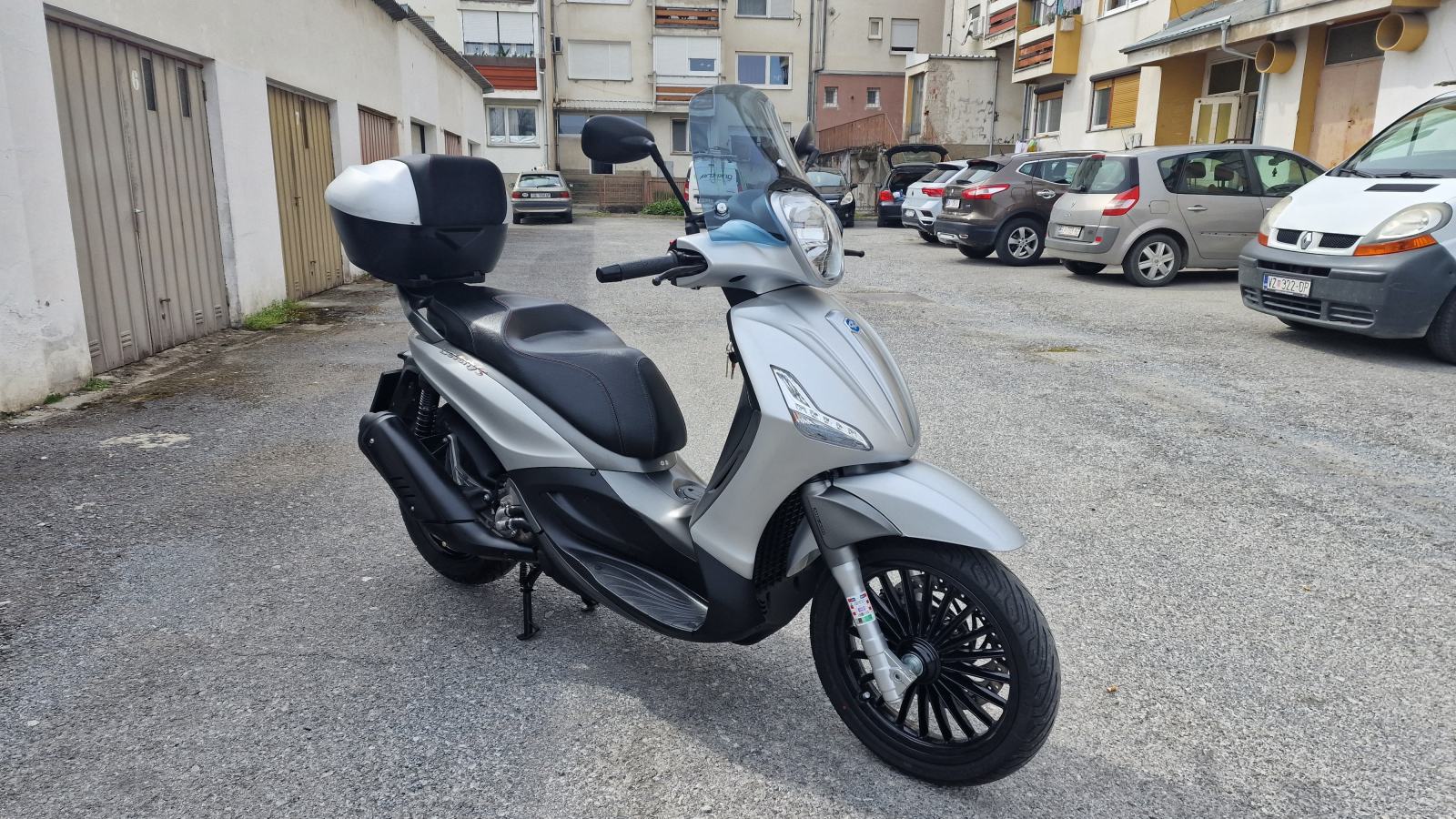 Windschutzscheiben Verlängerung Für Piaggio Beverly 350 - Verstellbar Grey Large